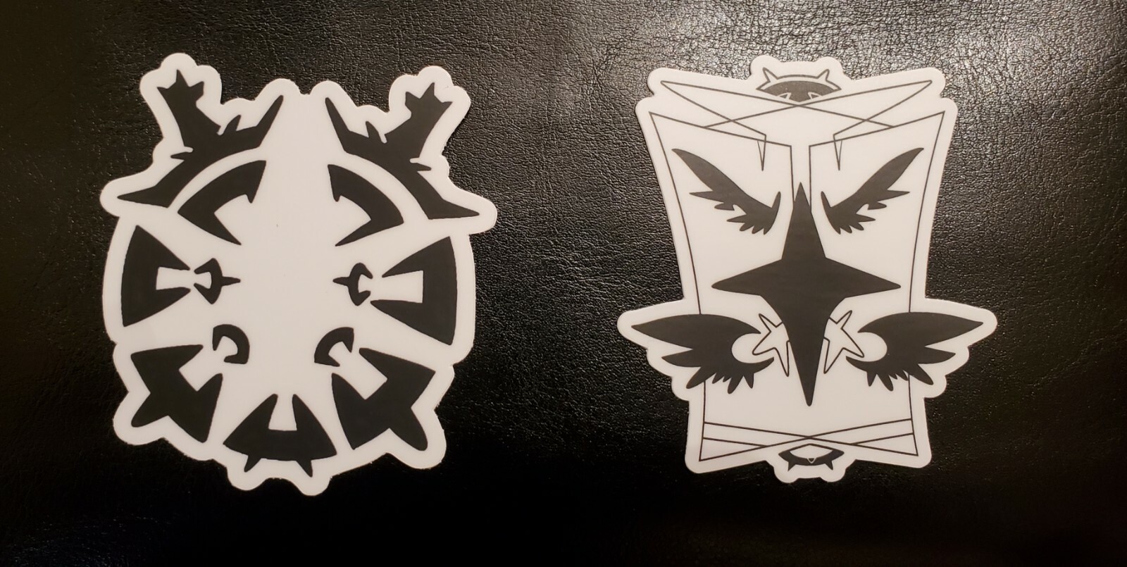Roundreed Studio Black on White Sticker Duo Set| Matte Waterproof Sticker Duo