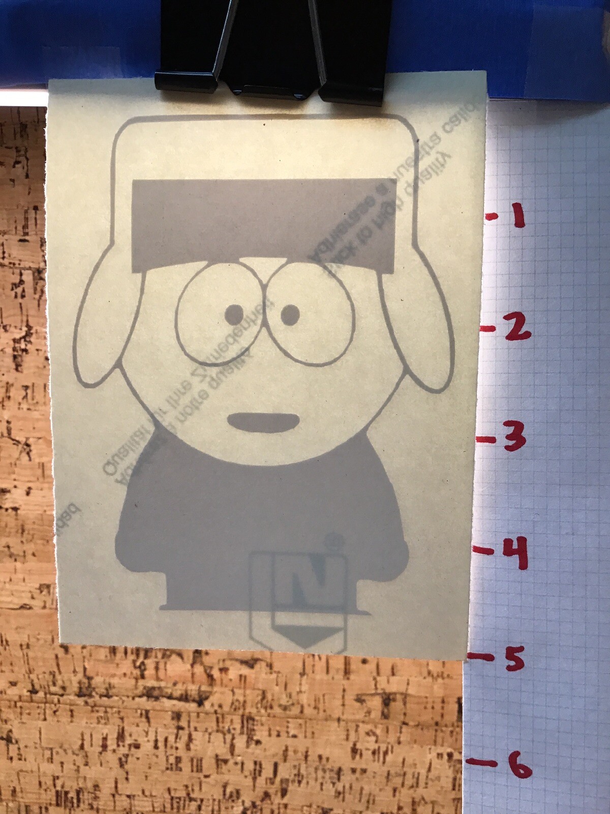South Park Kyle – White – Vinyl Transfer Decal – Y7-1.33