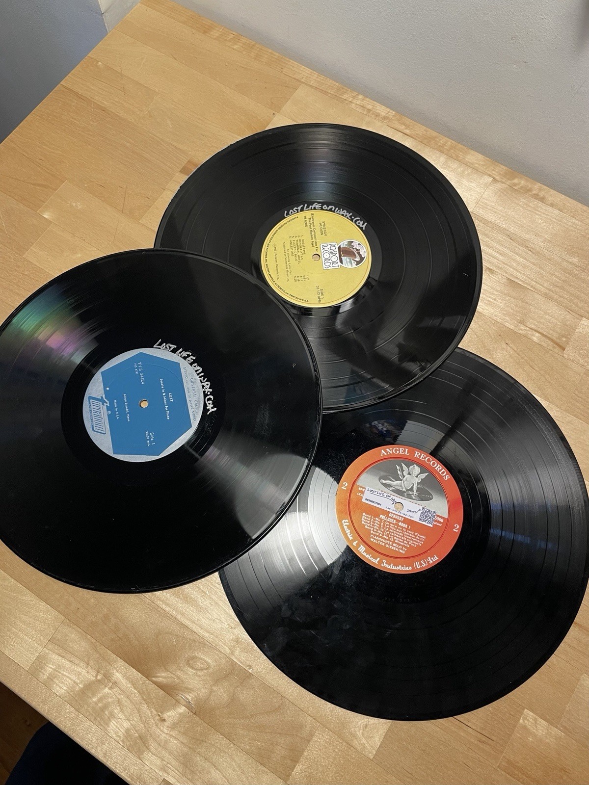 Vintage Vinyl Record Photo Printed Wall Art Set Of 3