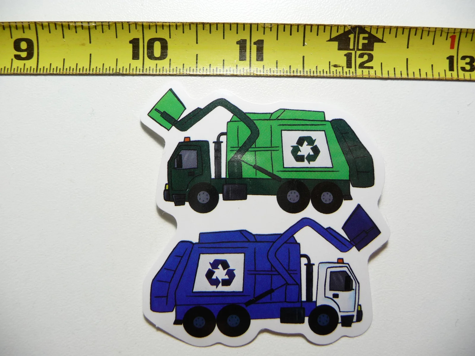 RECYCLING GARAGE TRUCK SMALL STICKER DECAL CONSTRUCTION MACHINERY