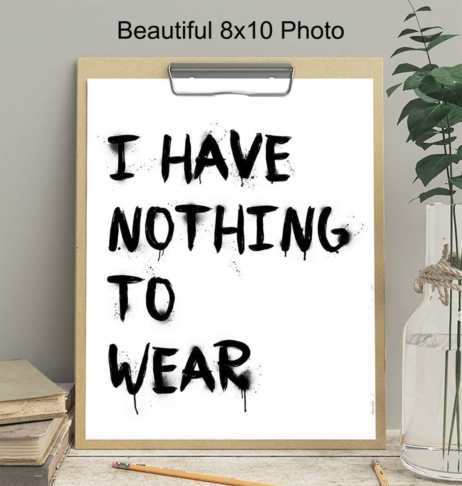 Fashion Art Print Typography – Funny Typography Wall Art Poster – Chic Modern…