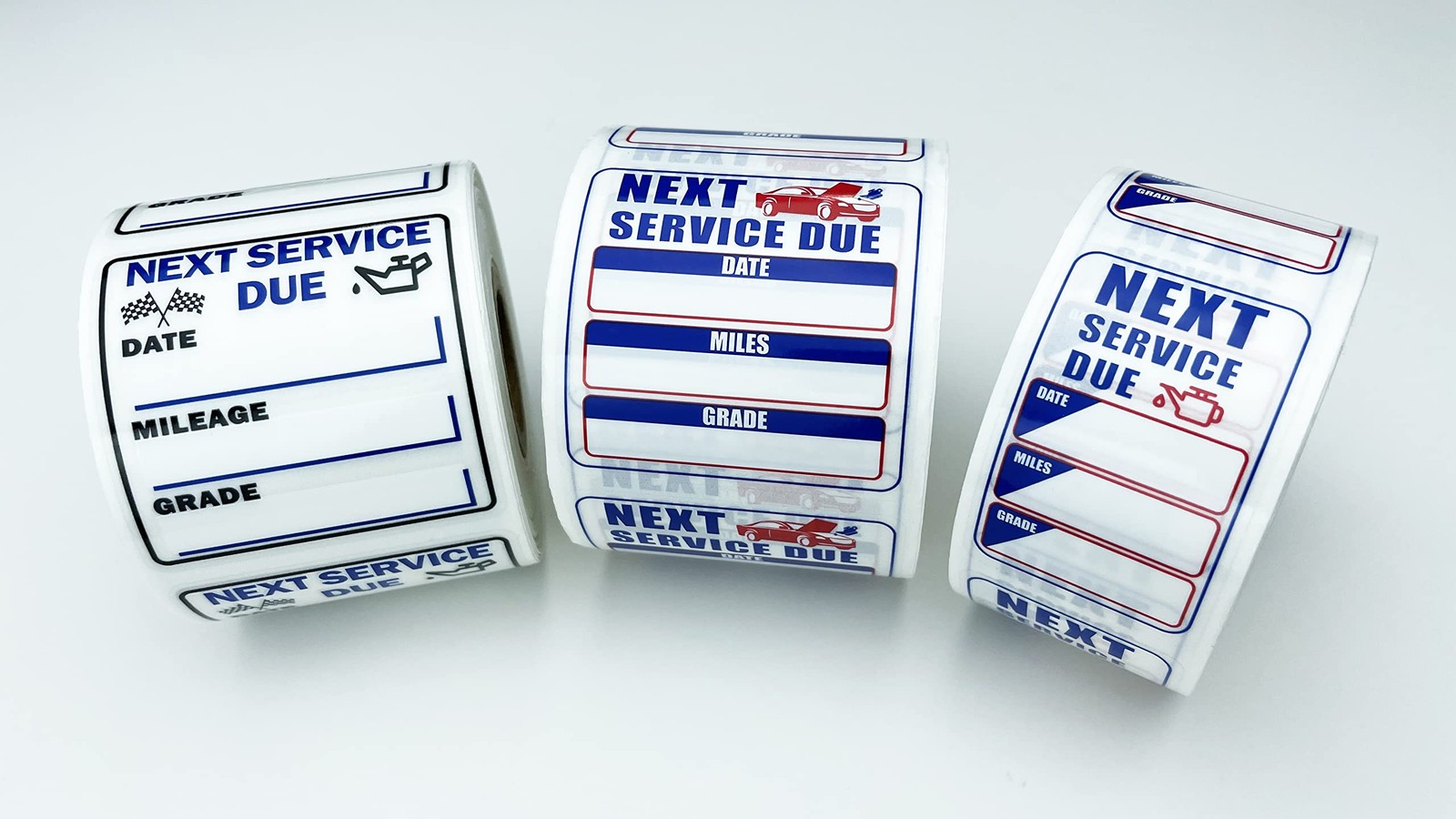 Oil Change Stickers 250 Pcs per Roll-Service Reminder Stickers-2 Inches X 2 Inch