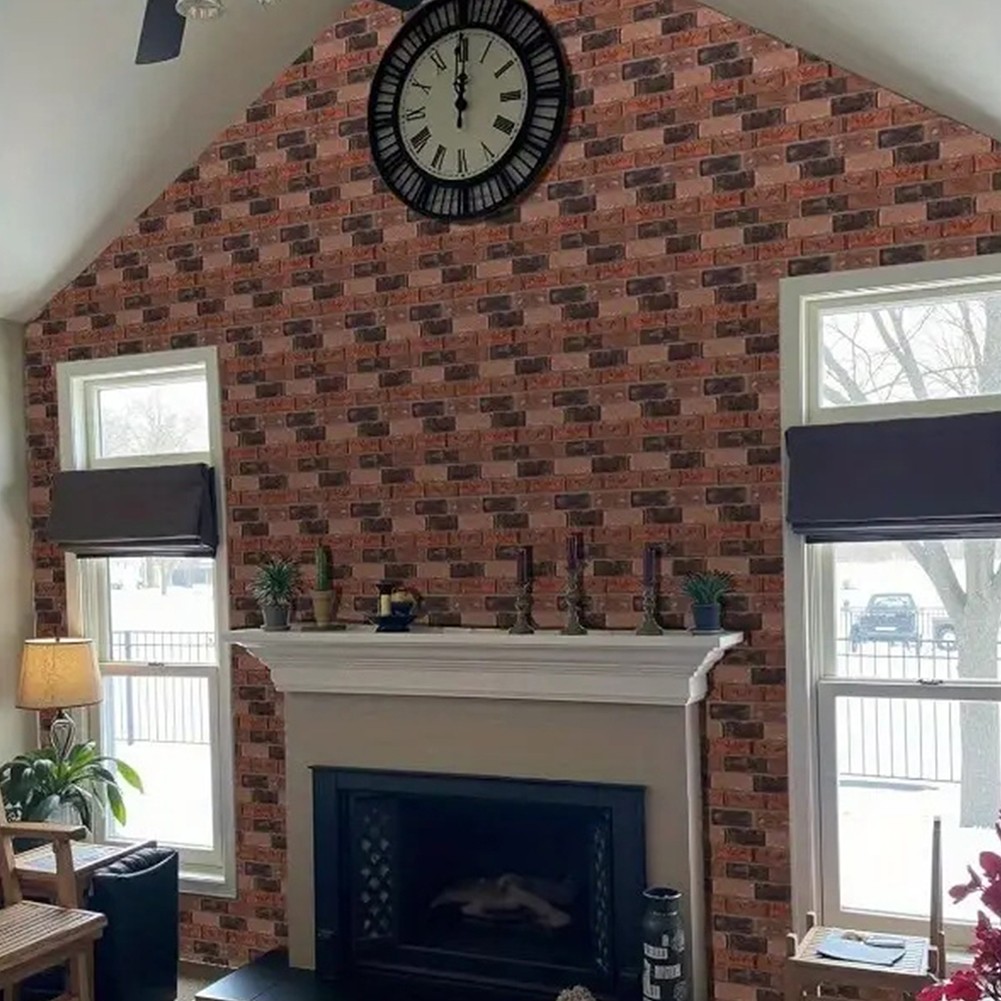 10-100X 3D Tile Brick Wall Sticker Self-adhesive Waterproof Foam Panel Wallpaper