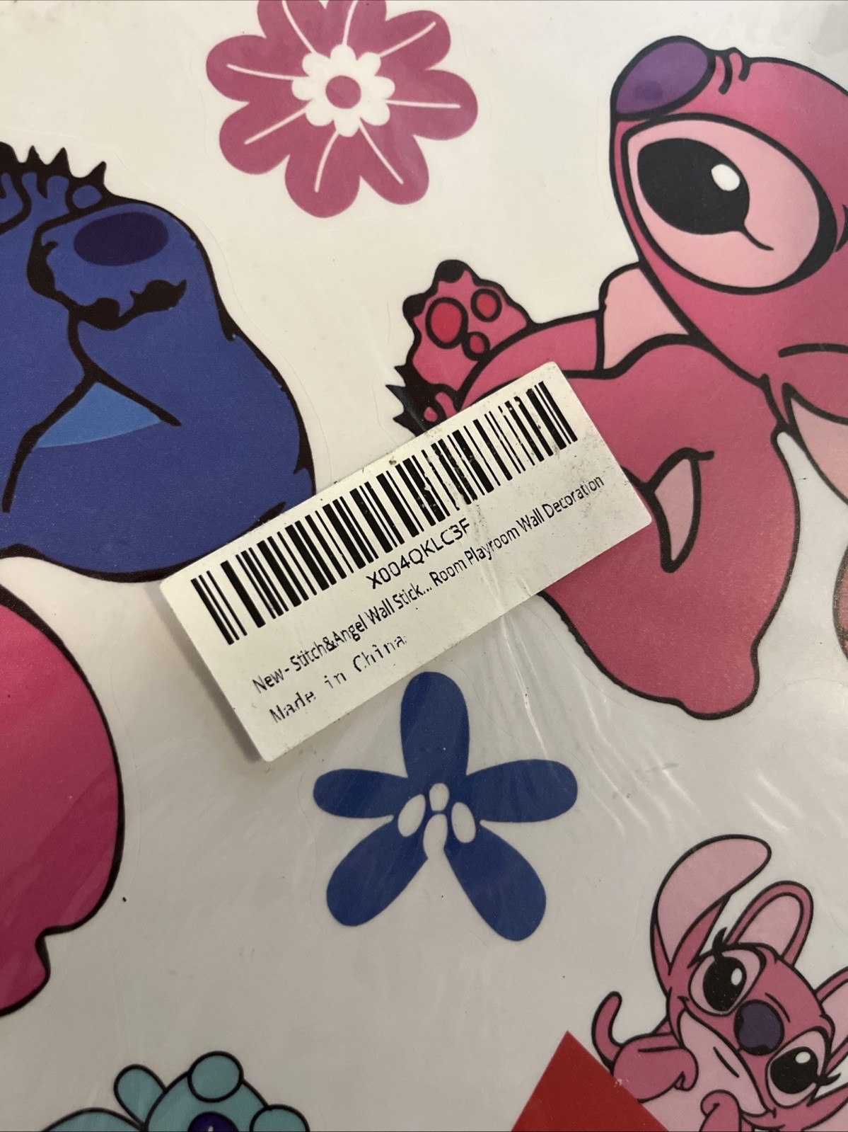 Jumbo Wall Stickers Disney Lilo & Stitch & Angel 1”-12” Wall Decor Kids Room Big