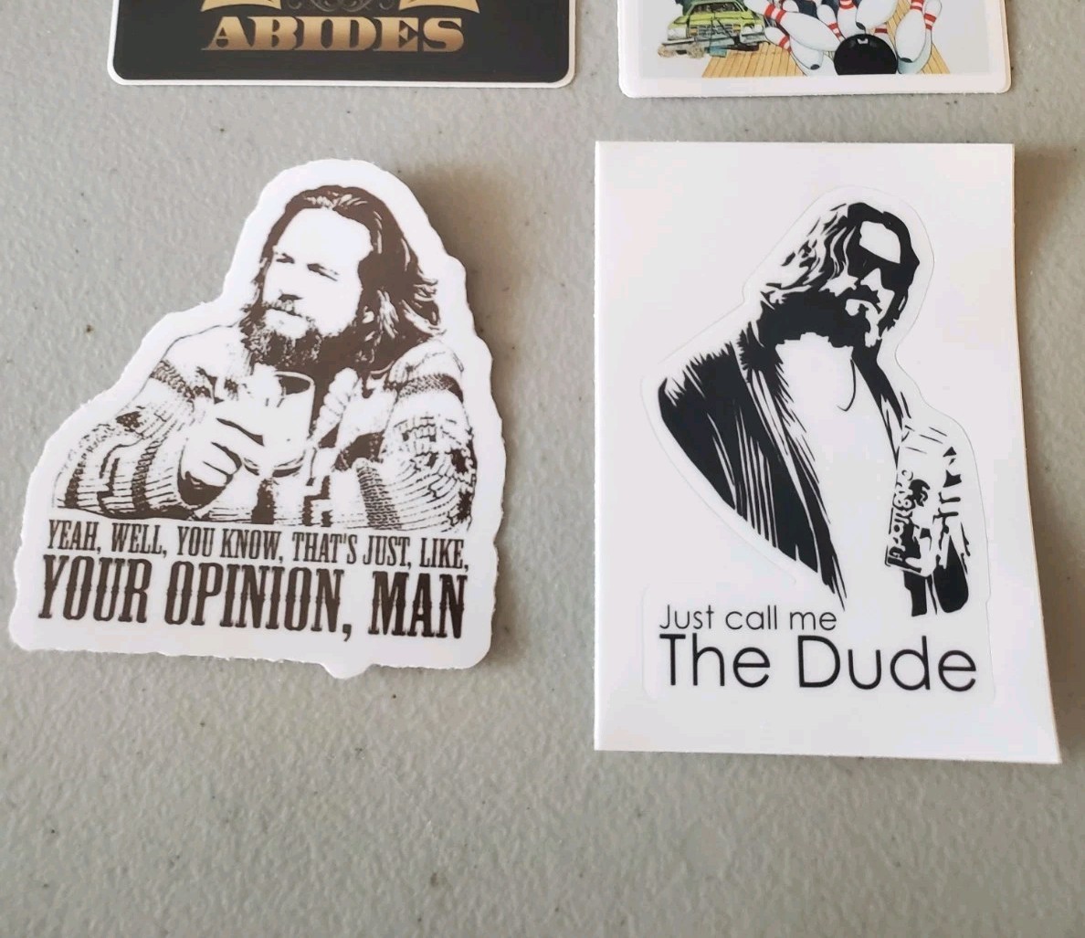 Big Lebowski The Dude STICKERS (4) VARIETY PACK **WORLDWIDE 🌐 SHIPPING**
