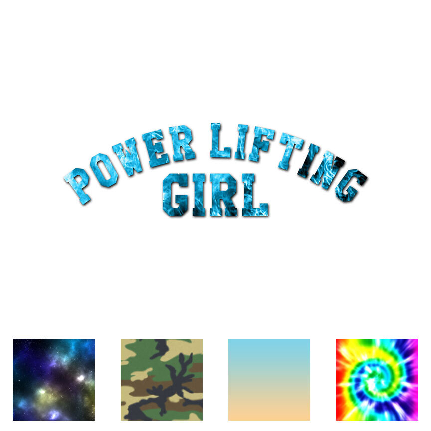 Power Lifting Girl – Vinyl Decal Sticker – Multiple Patterns & Sizes – ebn3421