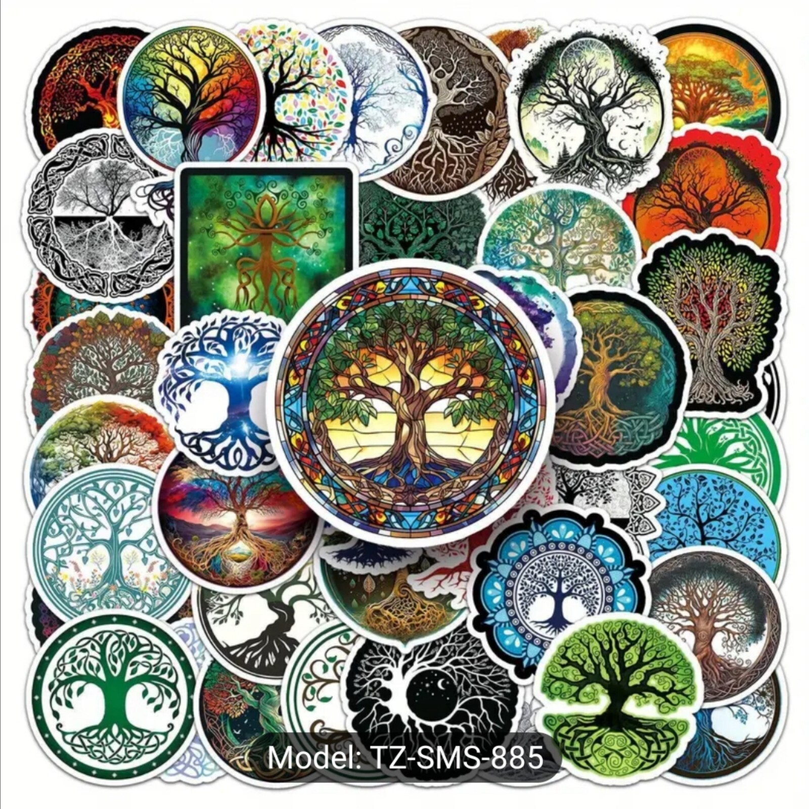 10 PCS Tree of Life Celtic Totem Stickers BRAND NEW