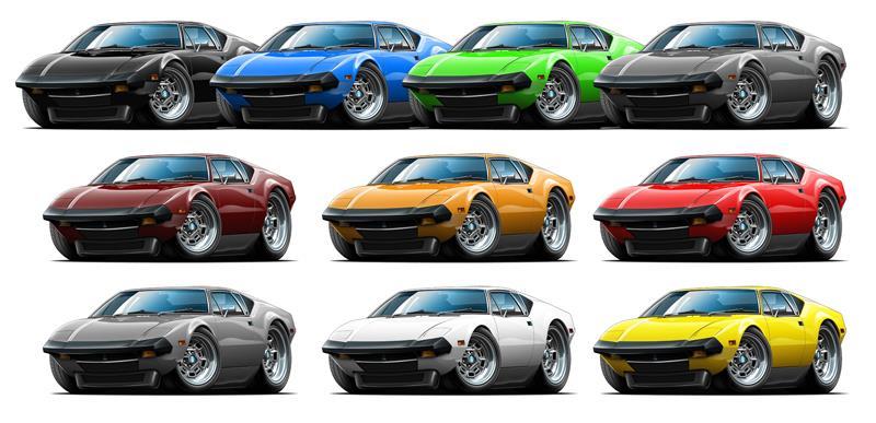 1973-76 DeTomaso Pantera Exotic Car Garage Sign Wall Art Graphic Sticker