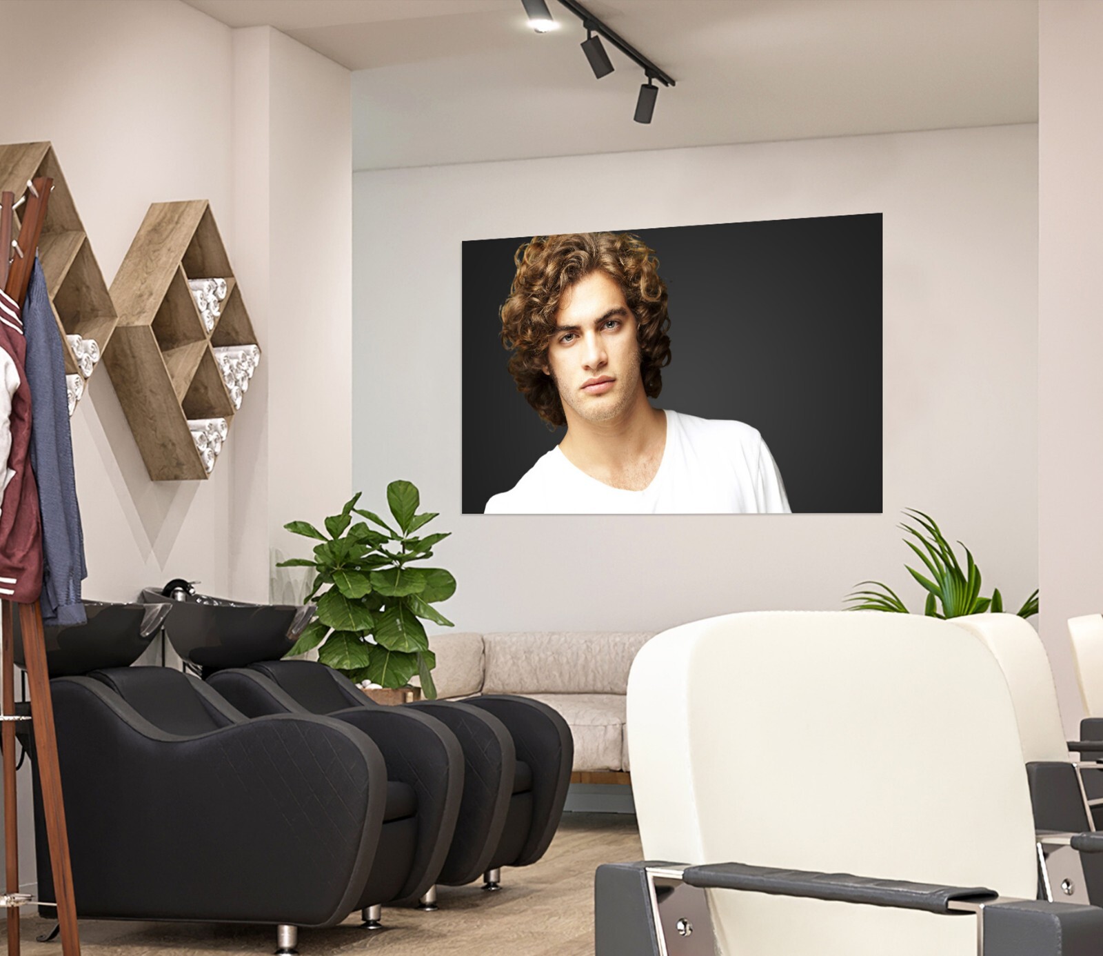 3D Men O001 Hair Cut Salon Barber Shop Wall Stickers Vinyl Wallpaper Murals Fay