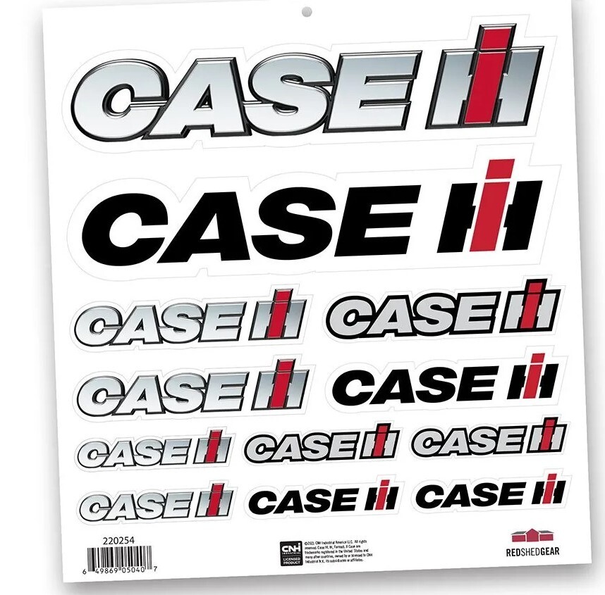 CASE IH 12pc Sticker 8 ½” x 9 ½” Sheet