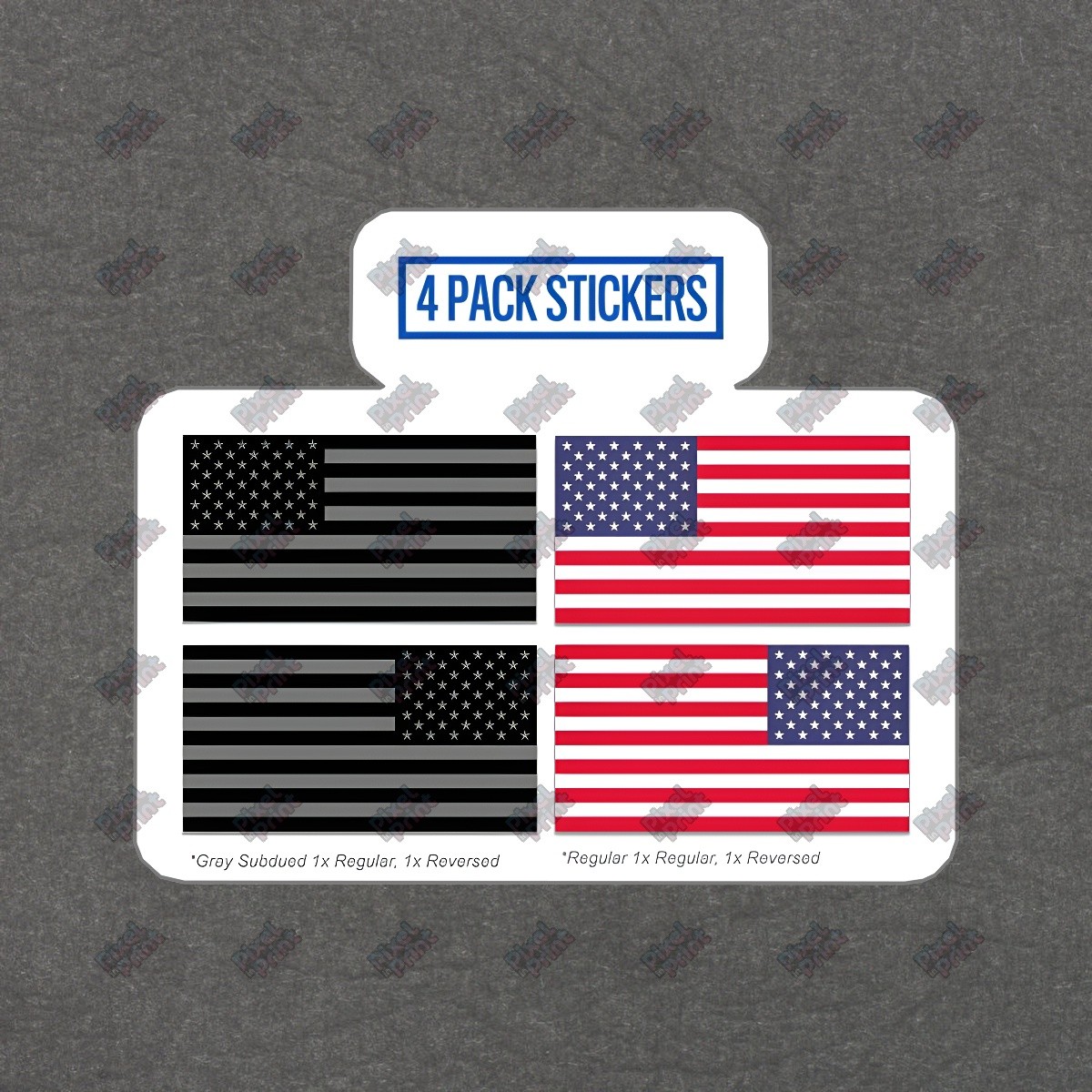 4 Pack American Flag Vinyl Stickers USA Decals for Cars, Laptops, #498247