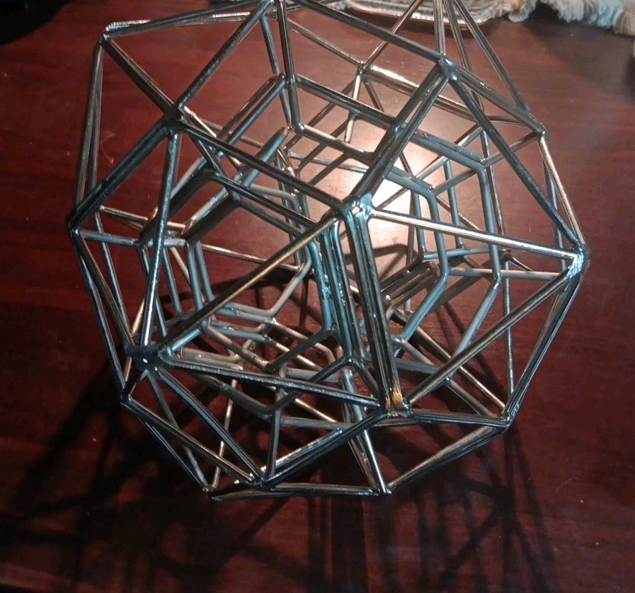 Abstract Art Sculpture Geometric Solid Sacred Geometry Math Class Decor Rare