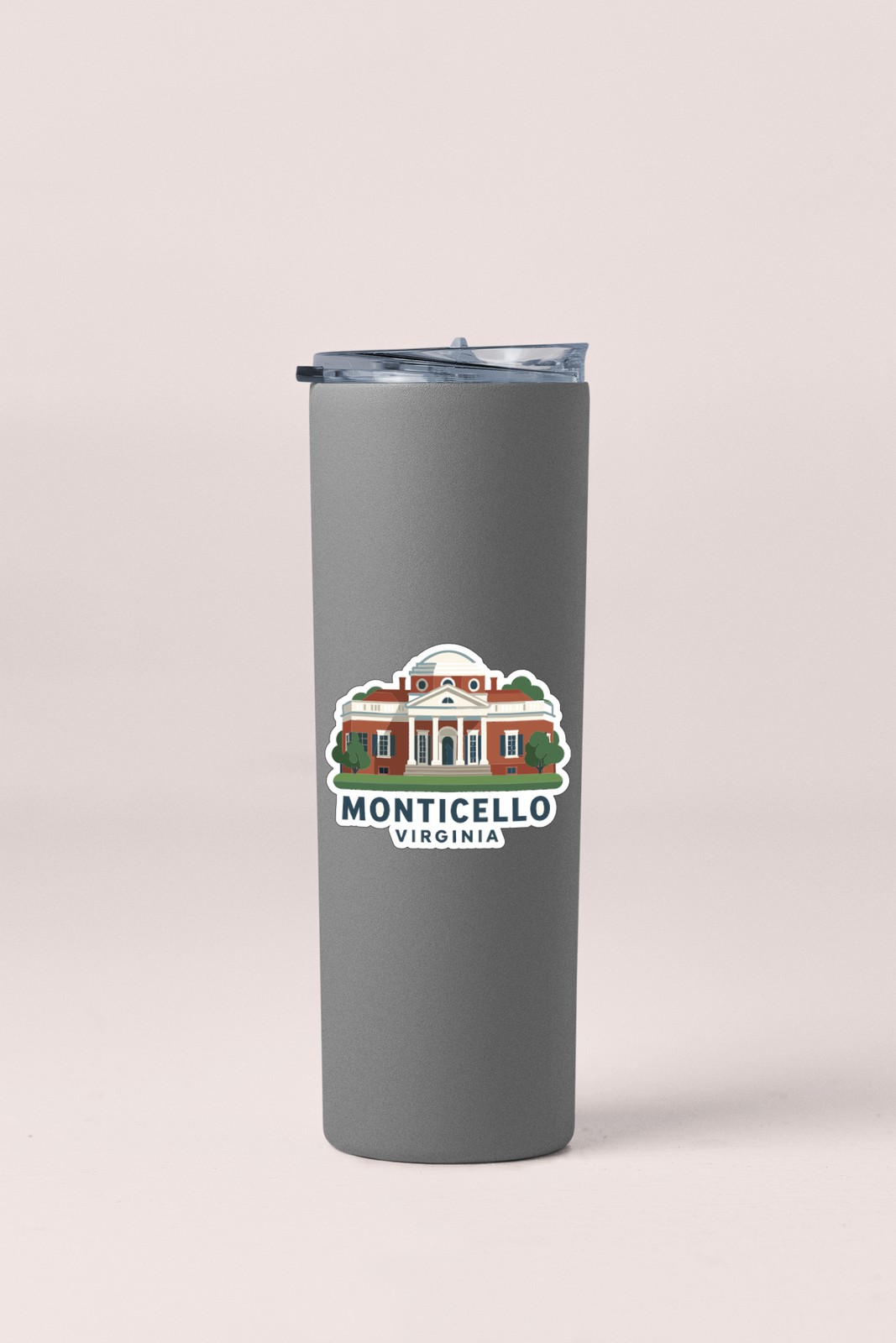 Monticello Virginia Sticker Decal Vinyl Die-Cut Symbolic Landmark Design