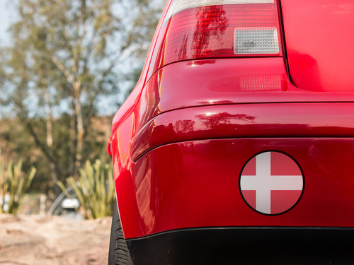 Denmark Flag Circle Sticker Decal