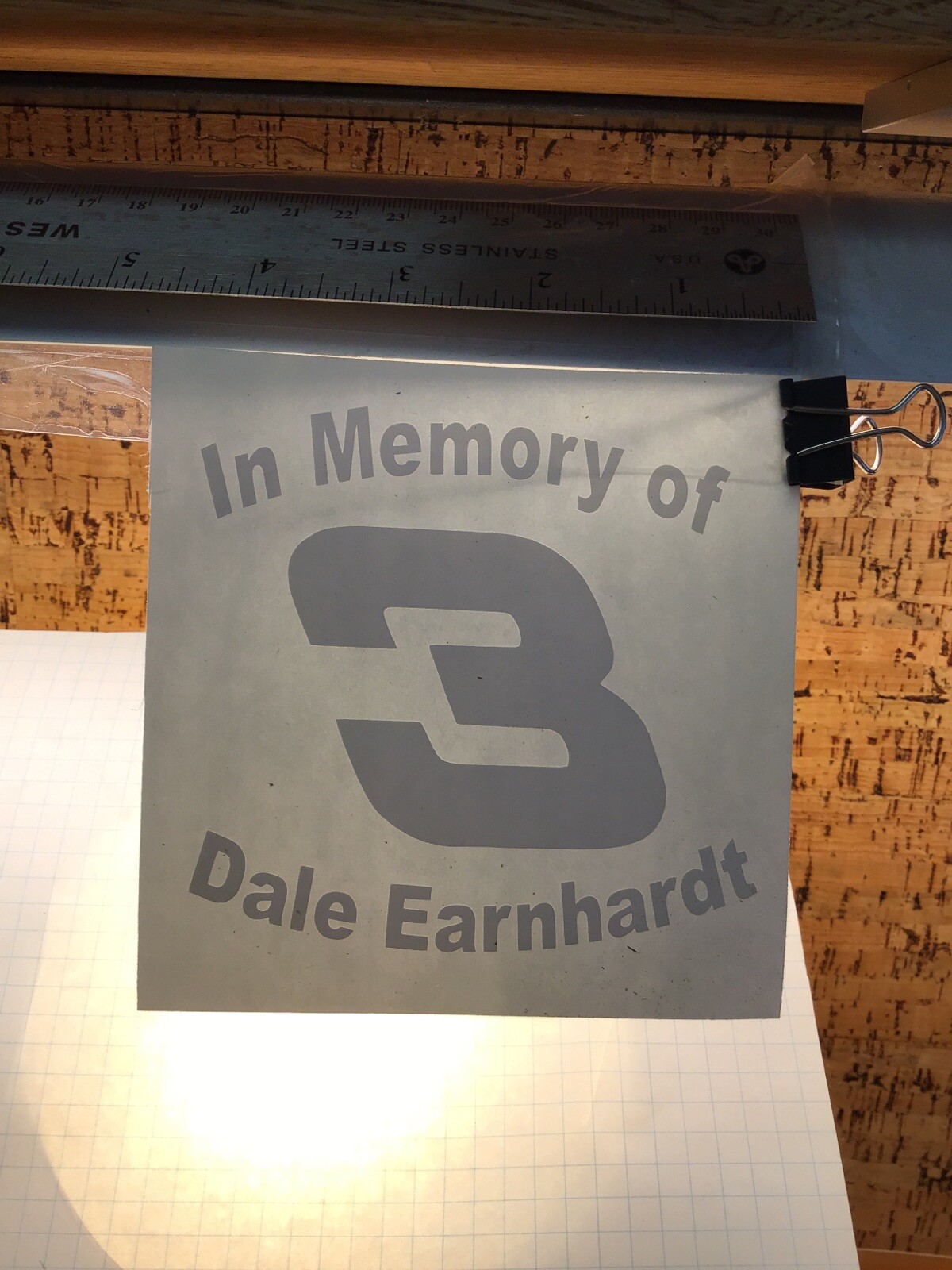 #3 In Memory Of Dale Earnhardt – WHITE – Vinyl Sticker Decal – MM4 1520