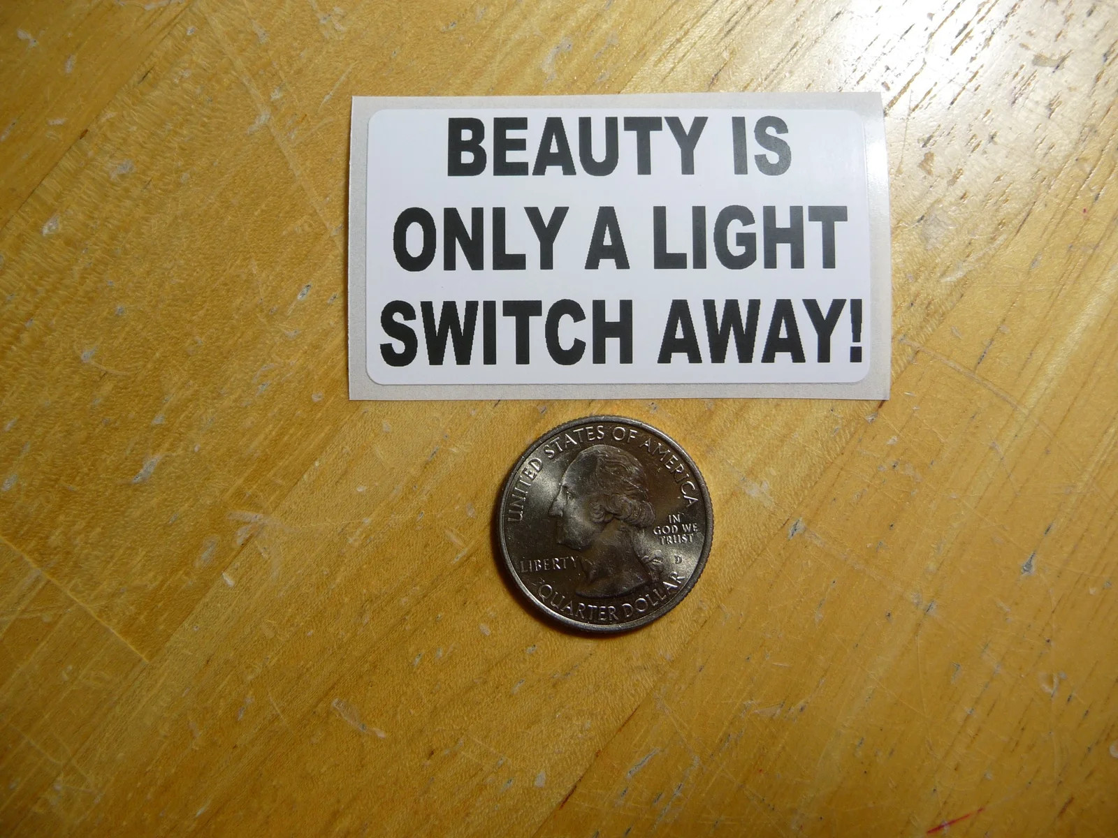 BEAUTY IS JUST A LIGHT SWITCH AWAY STICKER DECAL 1 – 50 BULK PACK FUNNY SEXY