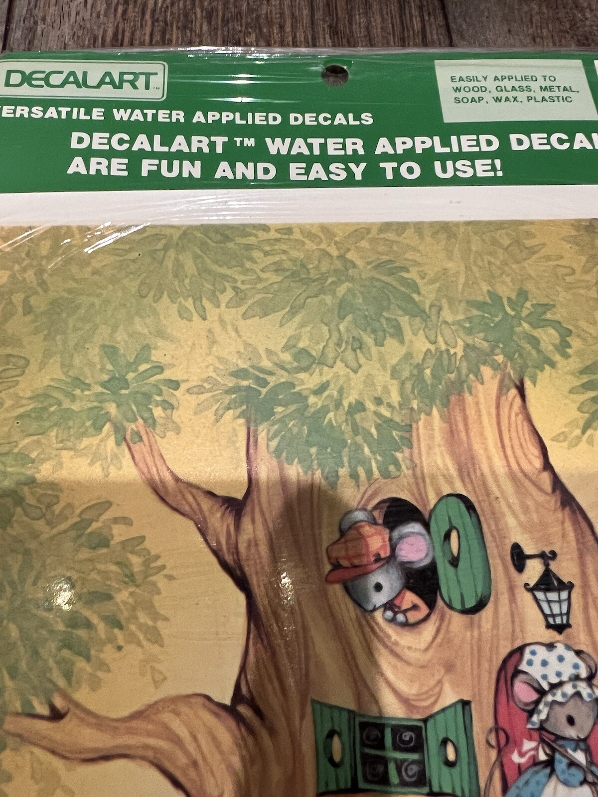New Vintage Meyercord Decalart 0335 Mouse House Large Water Applied Decal