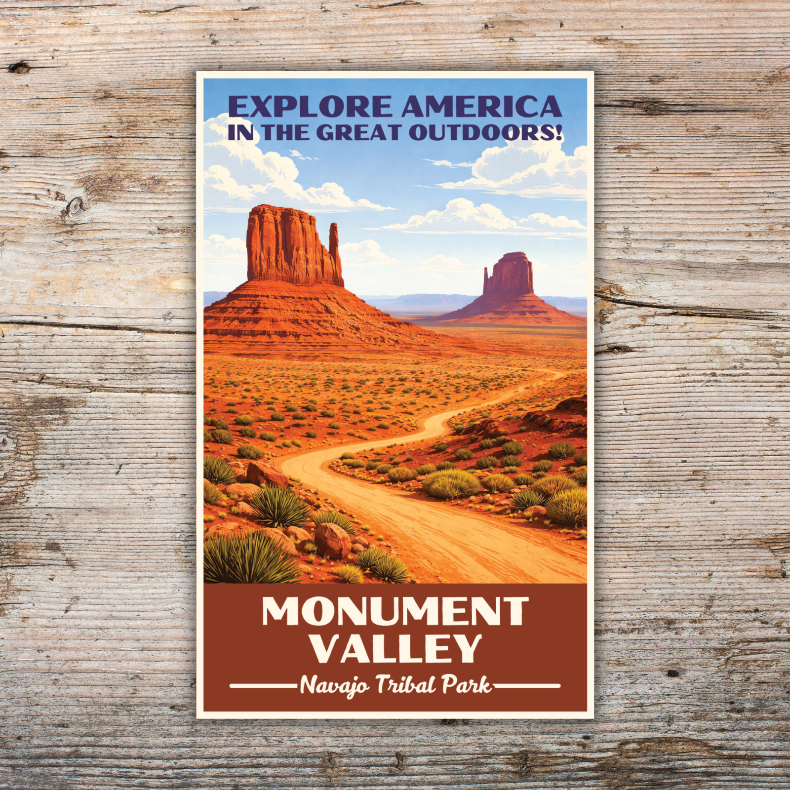 Monument Valley Navajo Tribal Park Sticker WPA Vintage Waterproof Decal Utah
