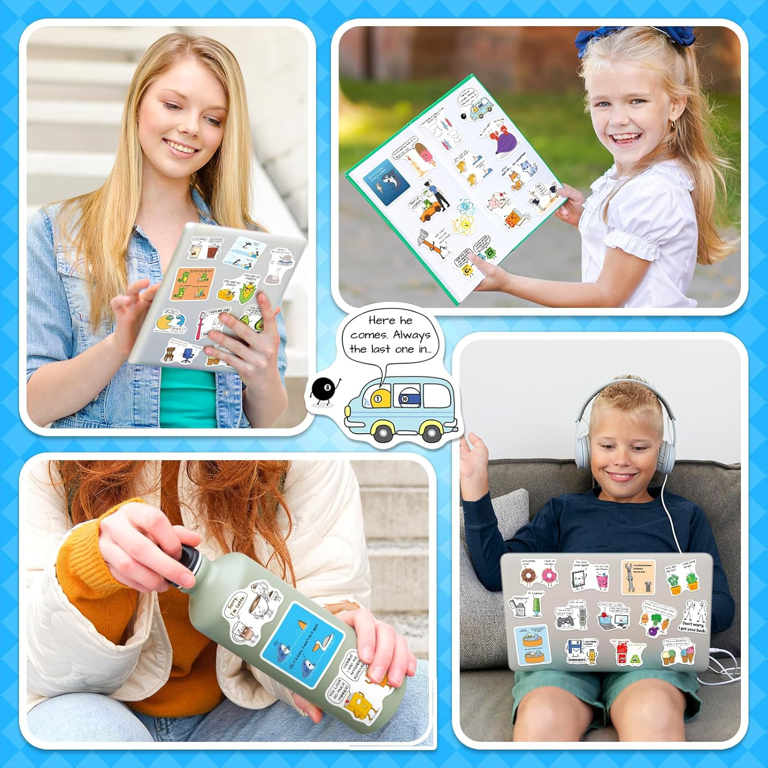 200PCS Funny Joke Stickers, Punny Dialogue Meme Decals | Dad Joke, for Water Bot
