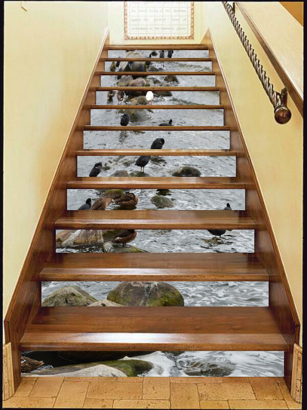 3D Black Bird 976 Stair Risers Decoration Photo Mural Vinyl Decal Wallpaper