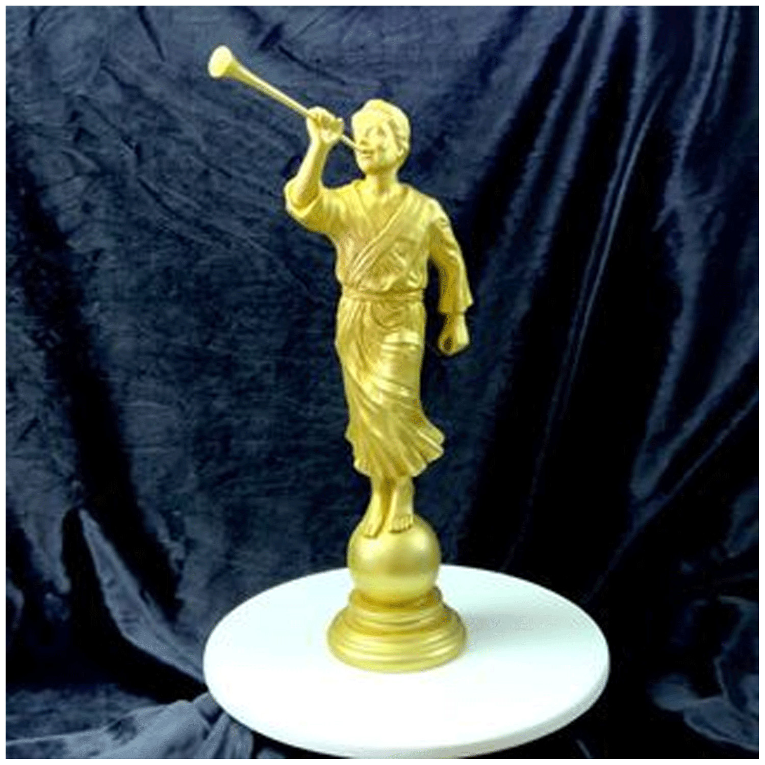 S31 Statue size 15" Gold Tone Cultured Marble Mormon One Moment In Time LDS CTR