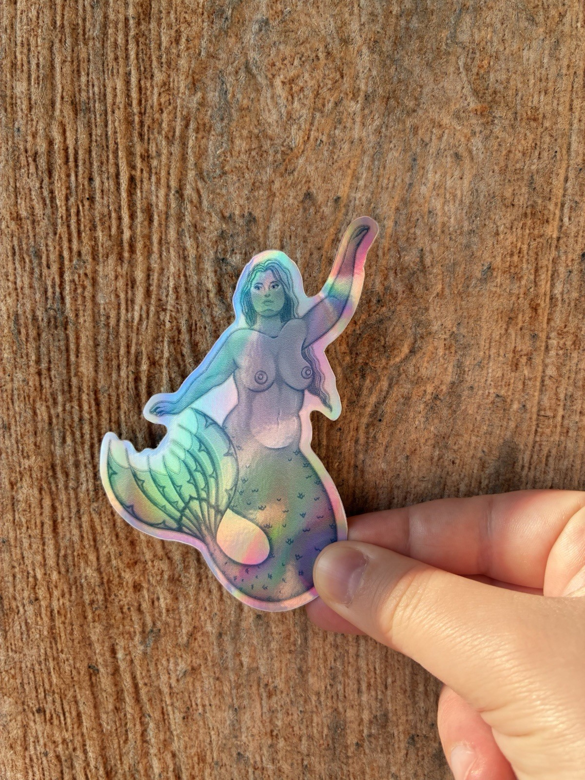 Holographic Mermaid Sticker Decal Ocean Sea Life Sparkle Crazecreations