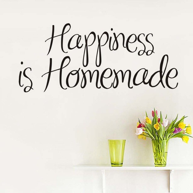 HAPPINESS IS HOMEMADE Home Decor Vinyl Wall Decal Sticker Words Design
