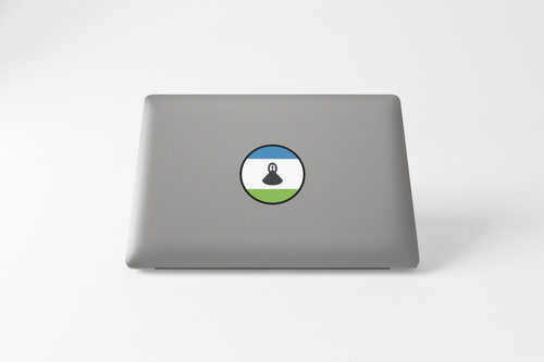 Lesotho Flag Circle Sticker Decal
