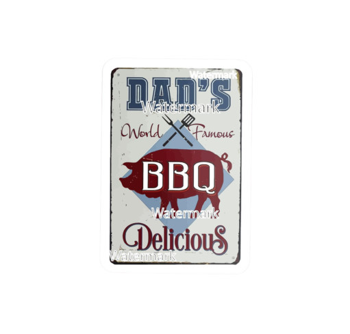 Dad's World Famous BBQ Sticker Decal