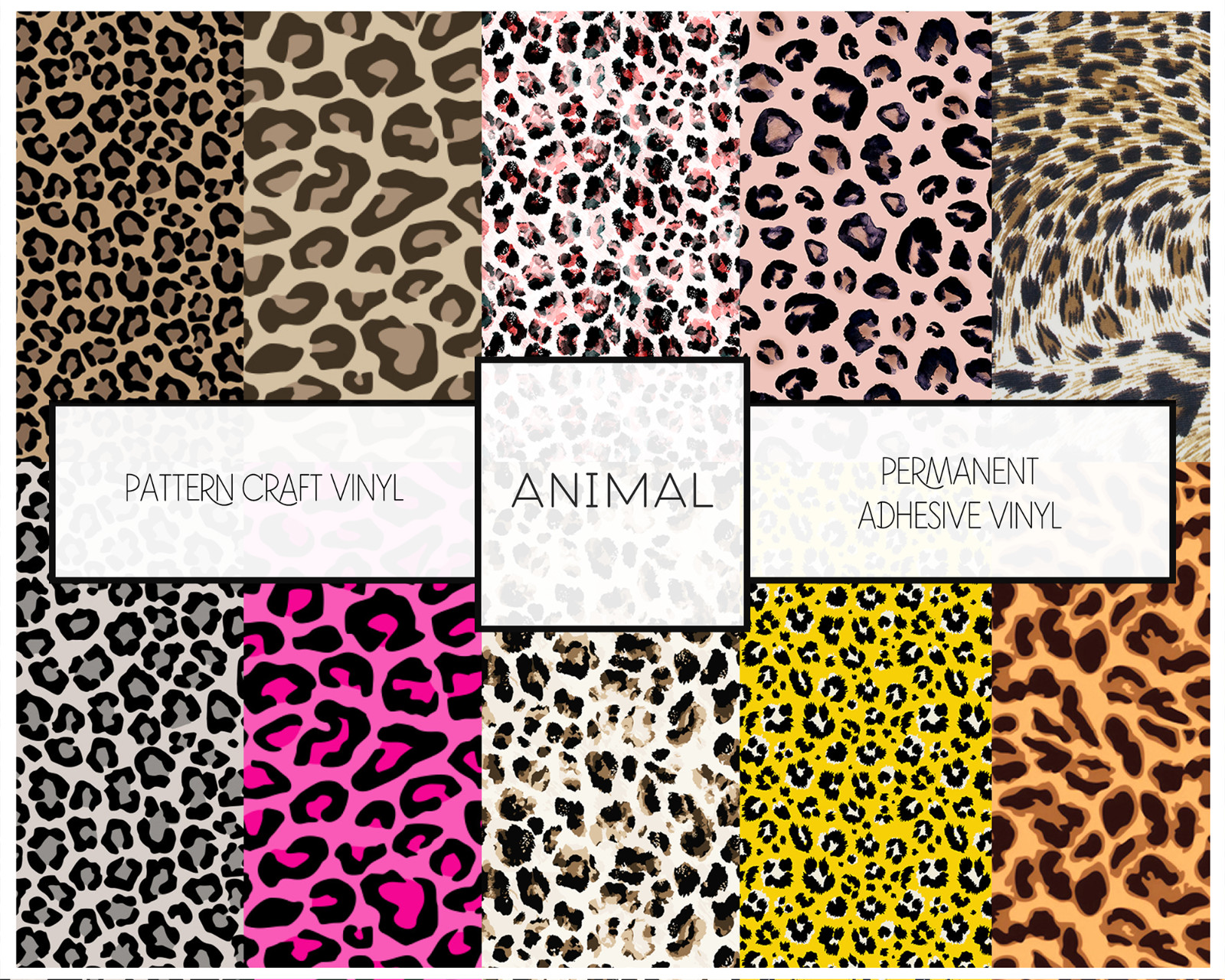 Leopard Print Cricut Vinyl Sticker Oracal 651 Permanent Oracal 631 Removable