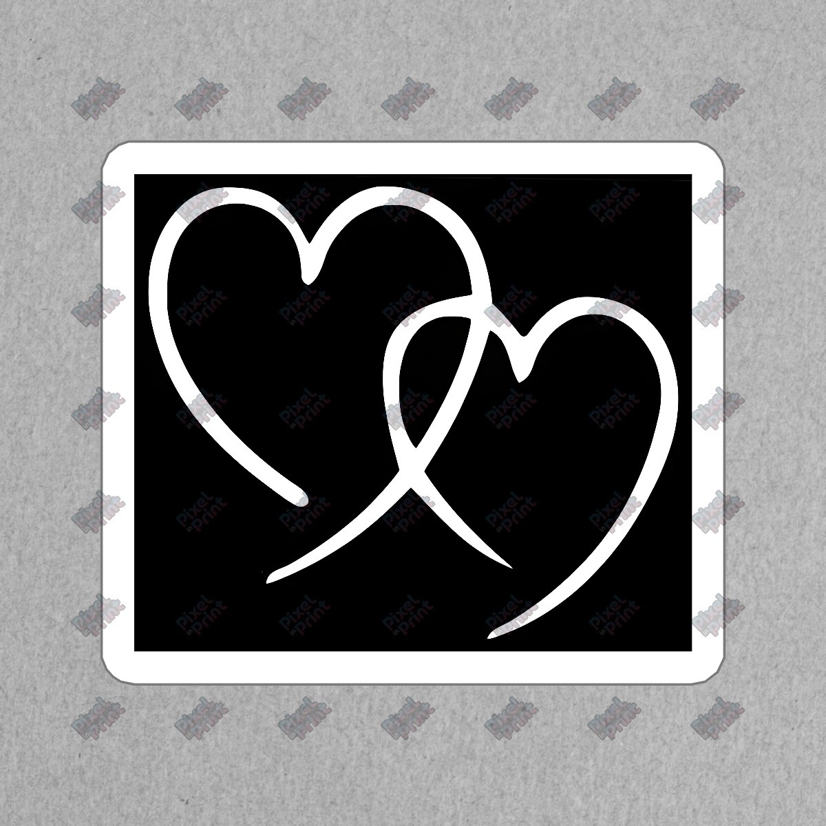 Two Hearts Vinyl Sticker Decal Love, Romance, Home Decor, #756765