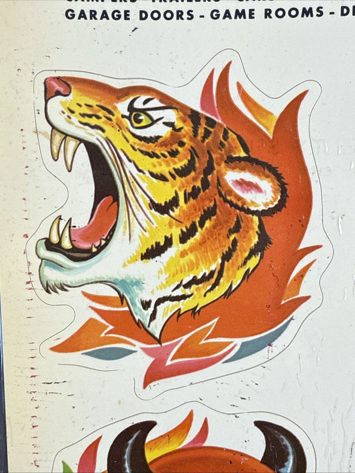 Vintage 1960s 1970s NOS Decal Metercord Sport-Stik Novelty 5 Stickers on Sheet