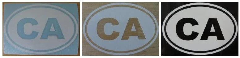 EURO OVAL ANY US STATE POSTAL CODE VINYL CAR DECAL STICKER NOT TWO COLORS