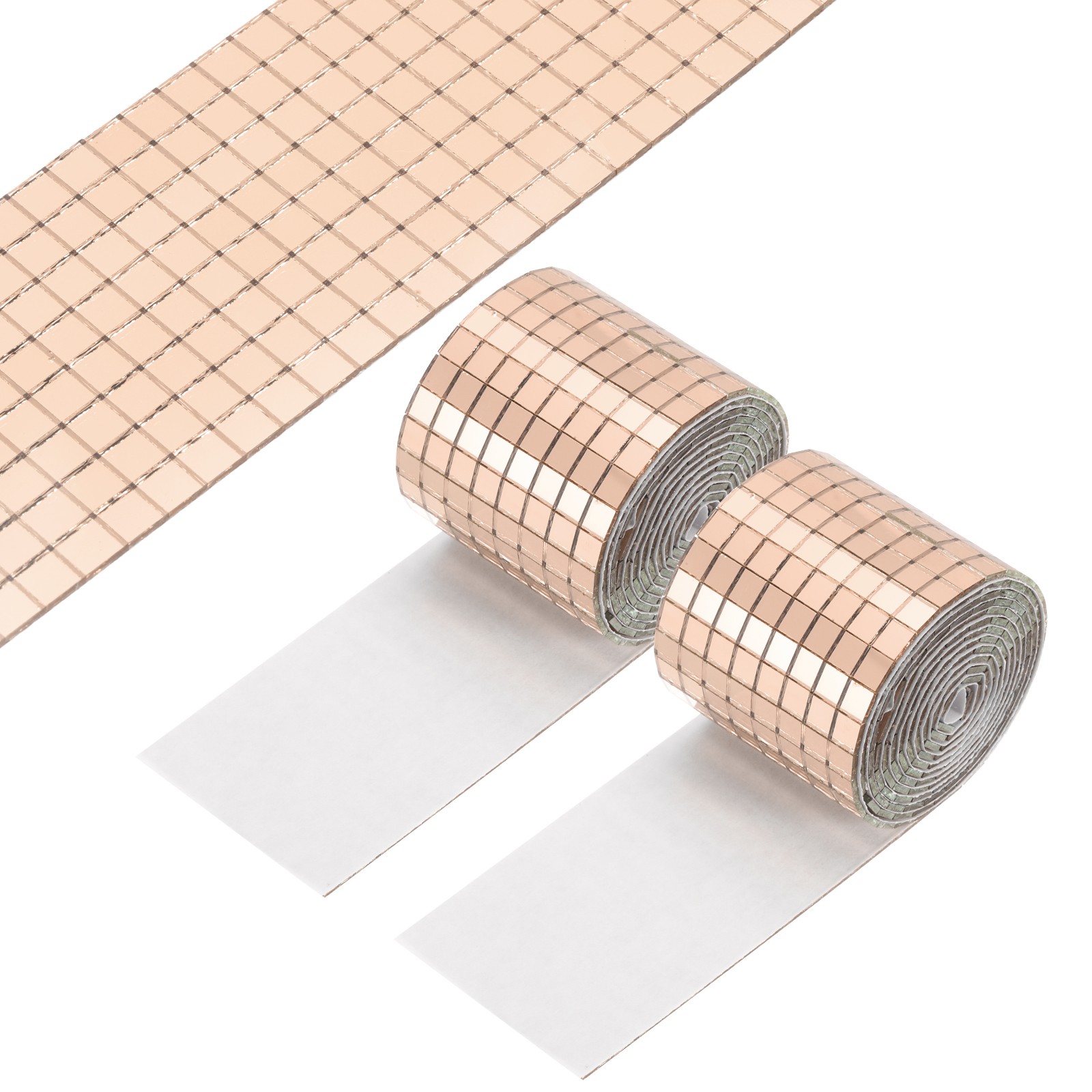 5x5mm Self Adhesive Mirrors Mosaic Tiles, 3200 Pcs Mosaic Sticker, Rose Gold