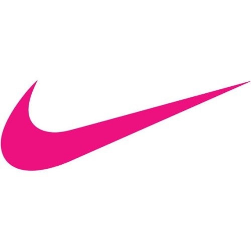 Nike swoosh decal sticker pink 4" long