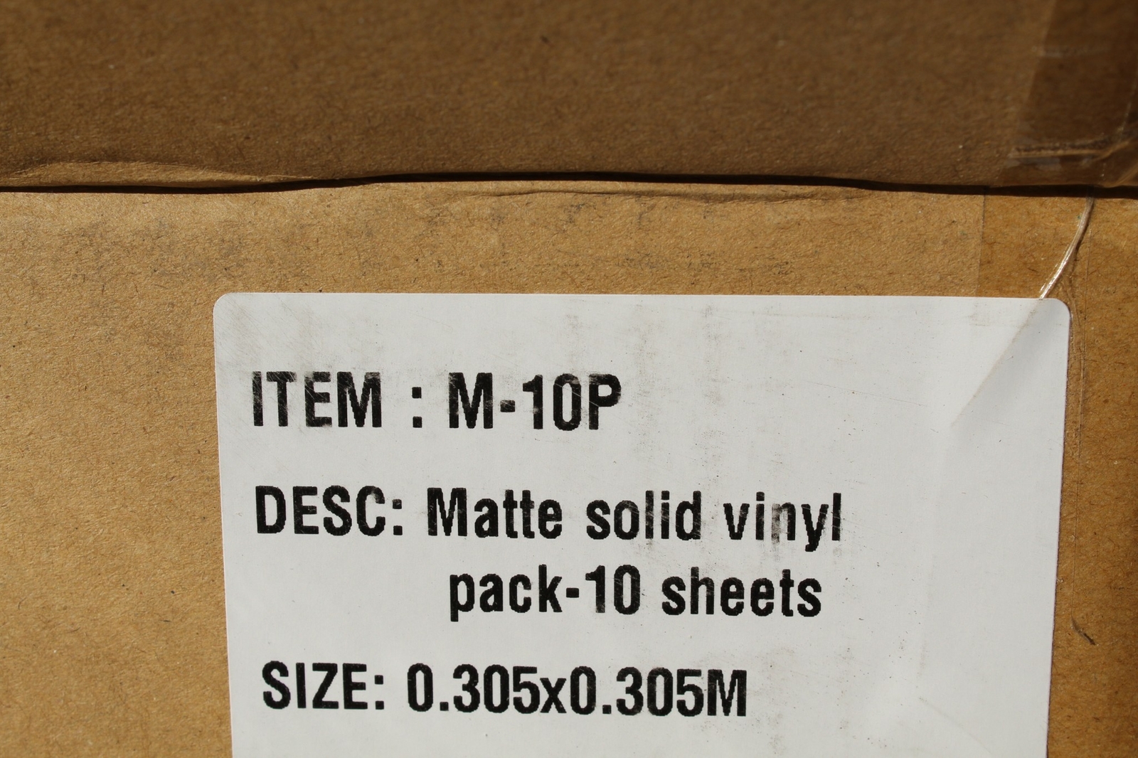 SNC Tuning Adhesive Matte Solid 12"x12" 10pk Mixed Color Vinyl Sticker Sheet