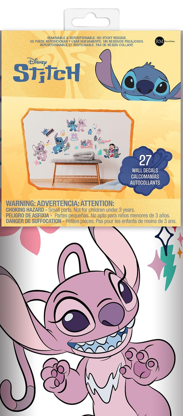 Disney Lilo and Stitch Stitch and Angel Wall Decals by , RMK5585SCS