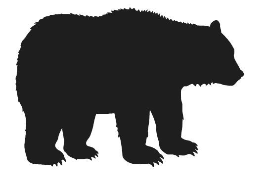 BEAR VINYL DECAL BLACK GRIZZLY LAPTOP WINDOW CAR CHOOSE COLOR