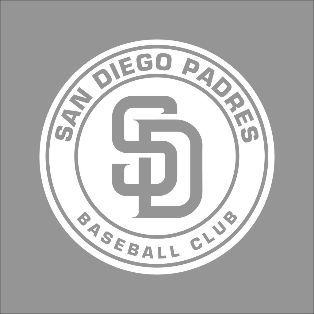 San Diego Padres MLB Team Logo 1 Color Vinyl Decal Sticker Window Car Wall