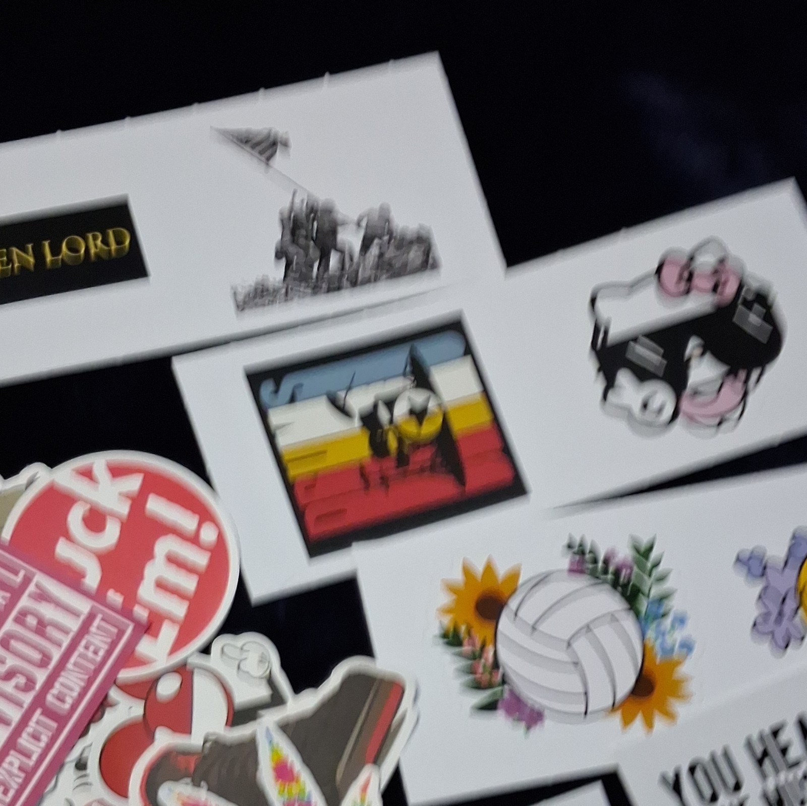 Assorted Music Sticker Lot, Multicolor Mixed Designs & Decals