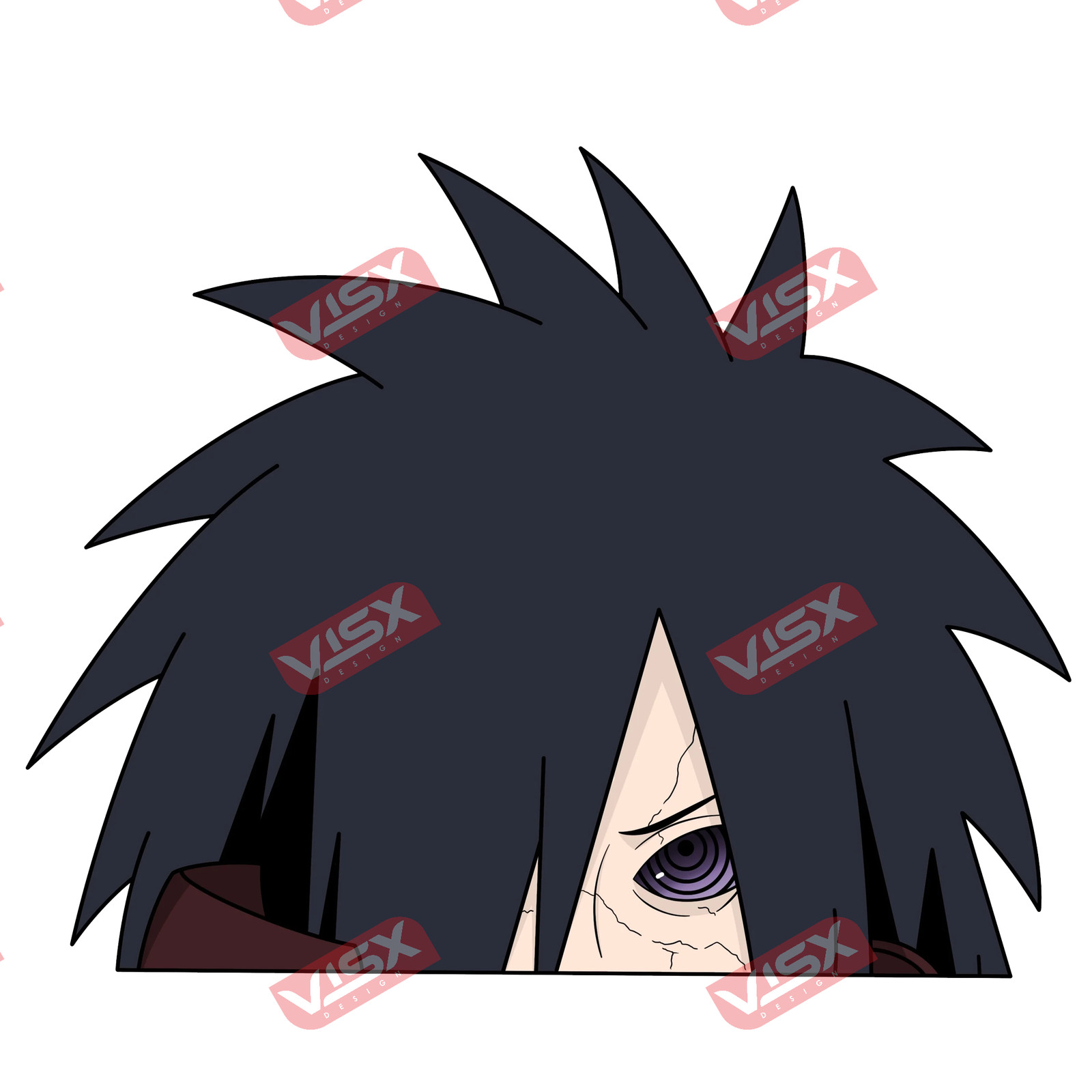 Madara Uchiha Anime Peeker Bumper Sticker Vinyl Decal Car Naruto Window