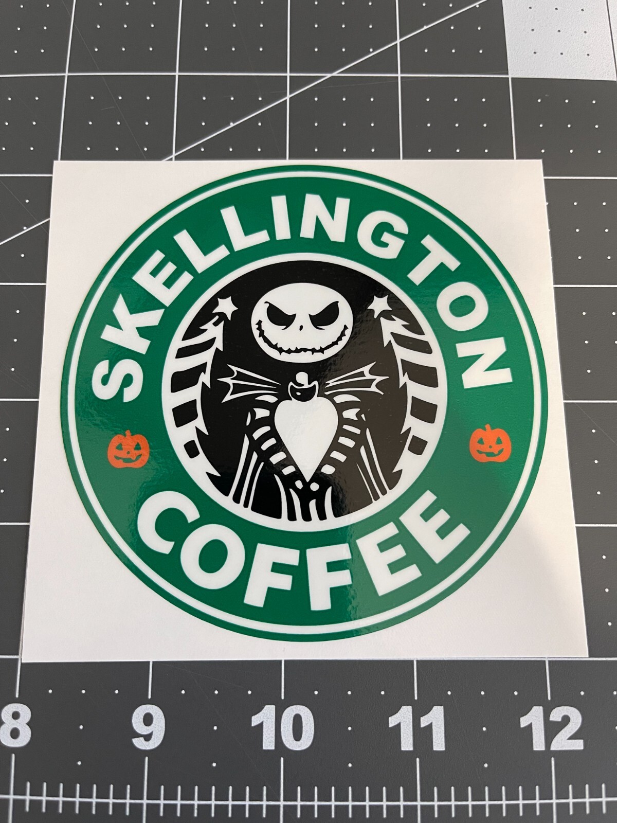 Nightmare before Christmas waterproof Starbucks logo sticker jack skellington