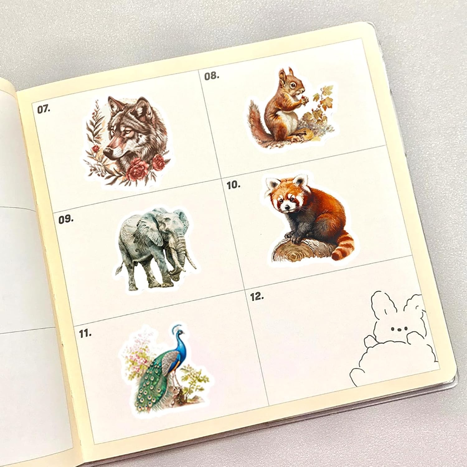 Animal Stickers – Realistic 50 Pcs Waterproof Vinyl Zoo Animal Stickers for Wate