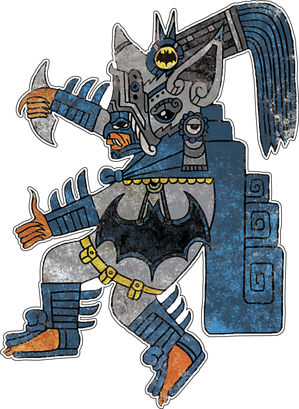 Batman Ancient Aztec Art DC Comics Vinyl Sticker / Decal bumper, xbox, car, wall