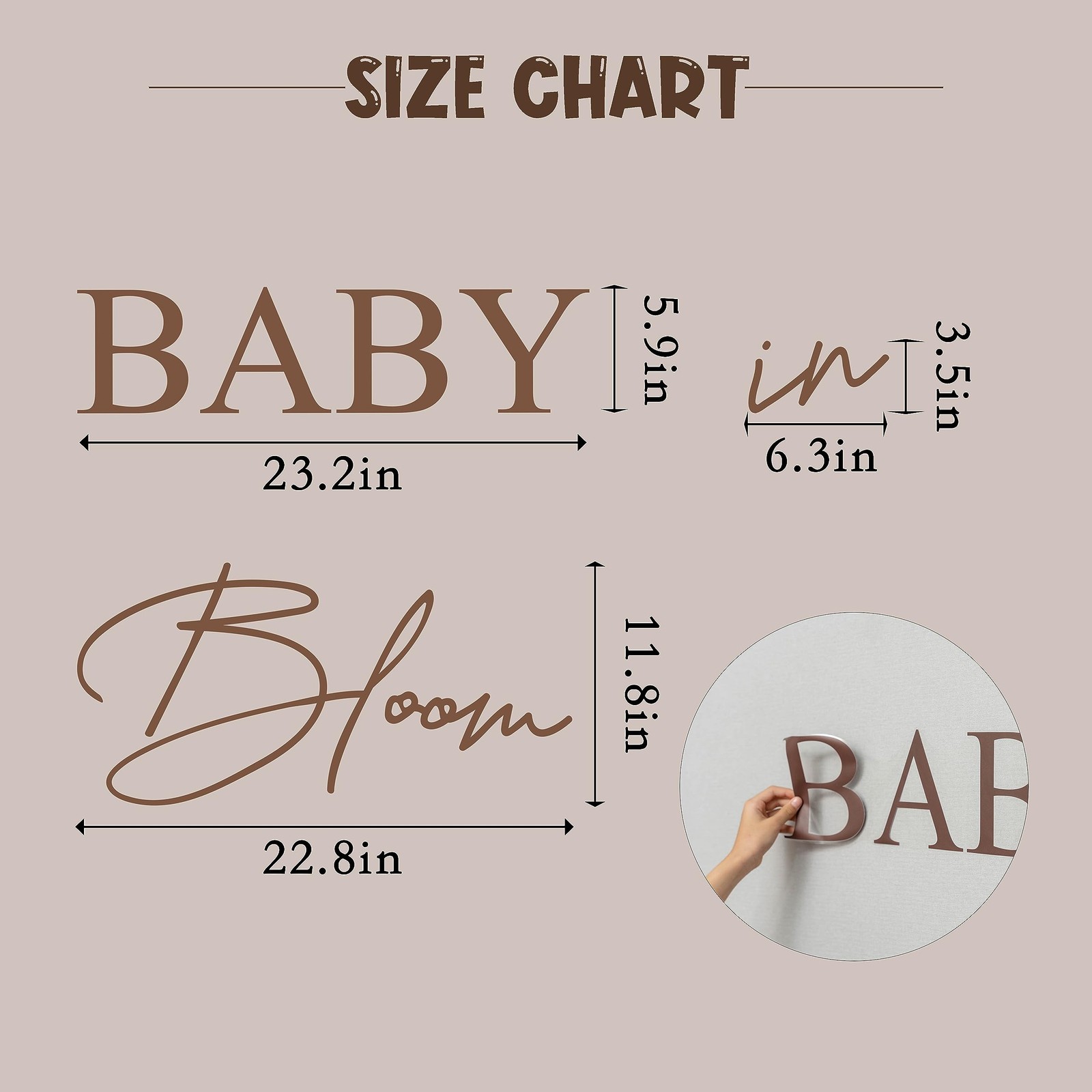 Baby in Bloom Decal Sign – Girl or Boy Baby Shower Decal,Gender Reveal Sign D…