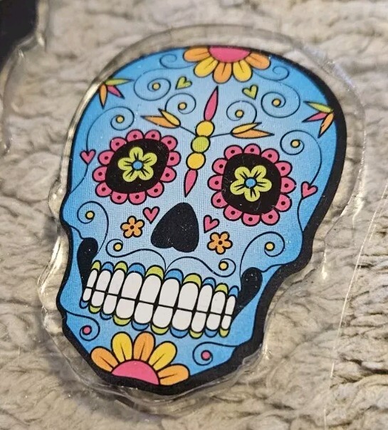 Day Of The Dead Skull Stickers 4 Stickers 3.25 Inches Tall