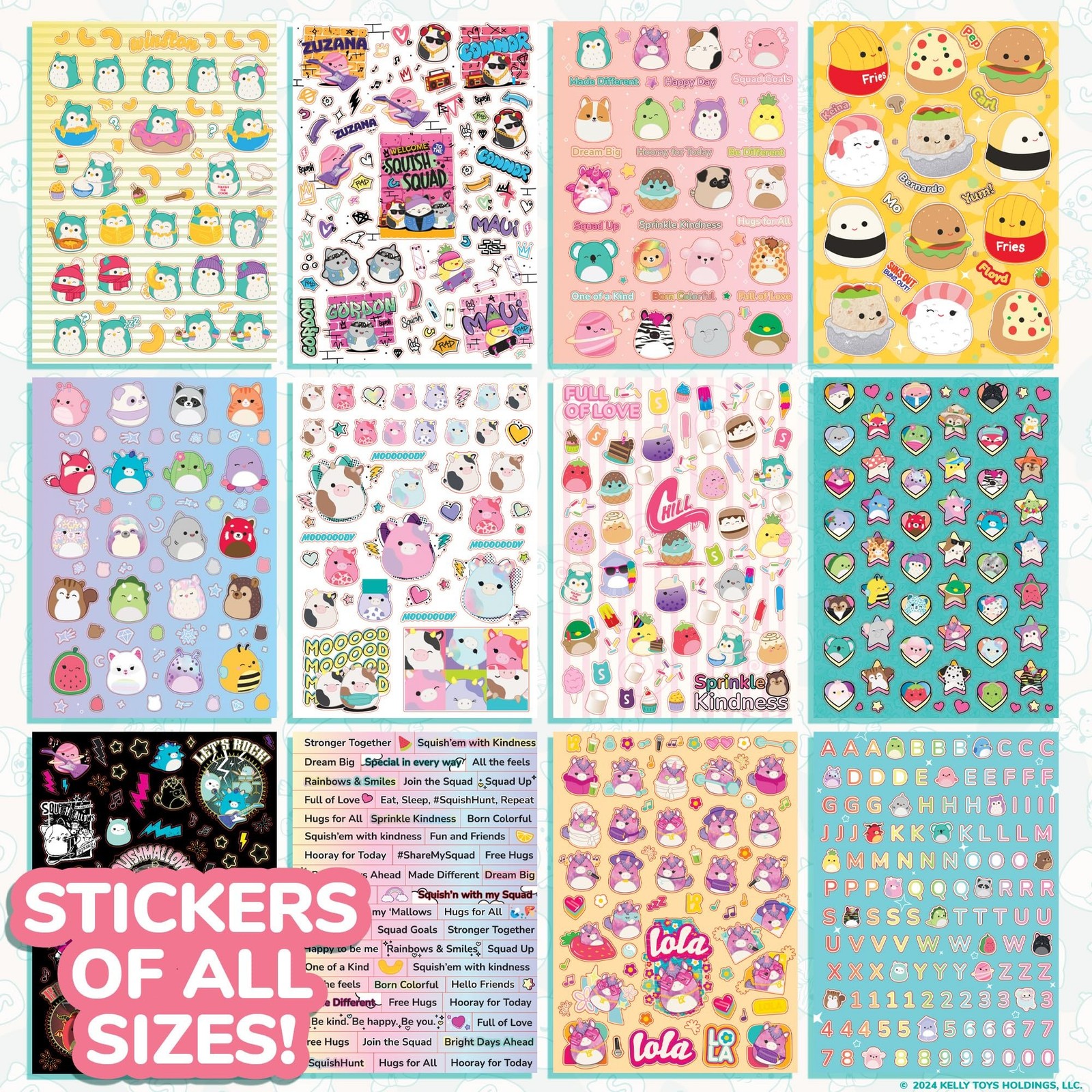 Horizon Group USA Sticker Book Large Small Sizes Squishmallows Kids Stickers
