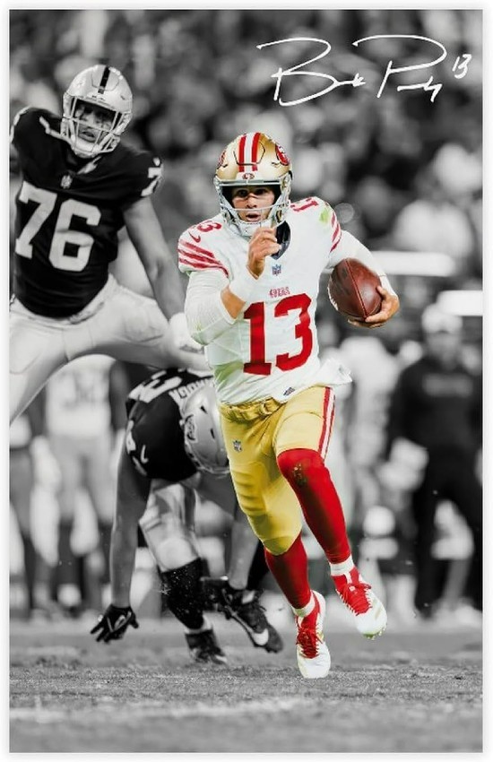 BROCK PURDY Football Wall Vinyl Decal Poster Print Removable Adhesive