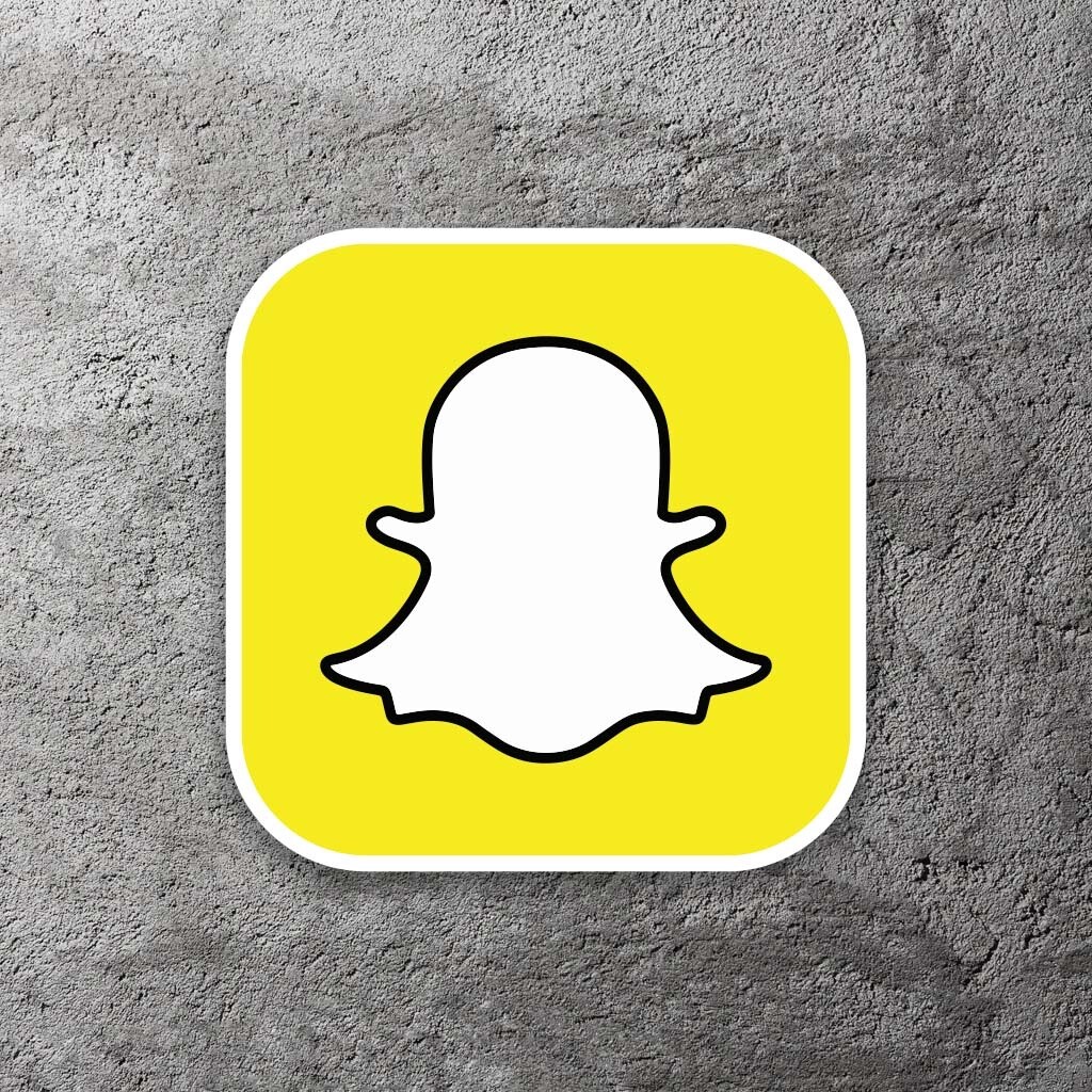 Snapchat Logo Vinyl Sticker 3.5" Wide – Includes Two Stickers