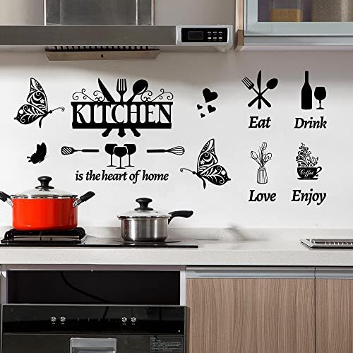 Large Kitchen Wall Decals Quotes The Kitchen is The Heart of Home Sign Decor